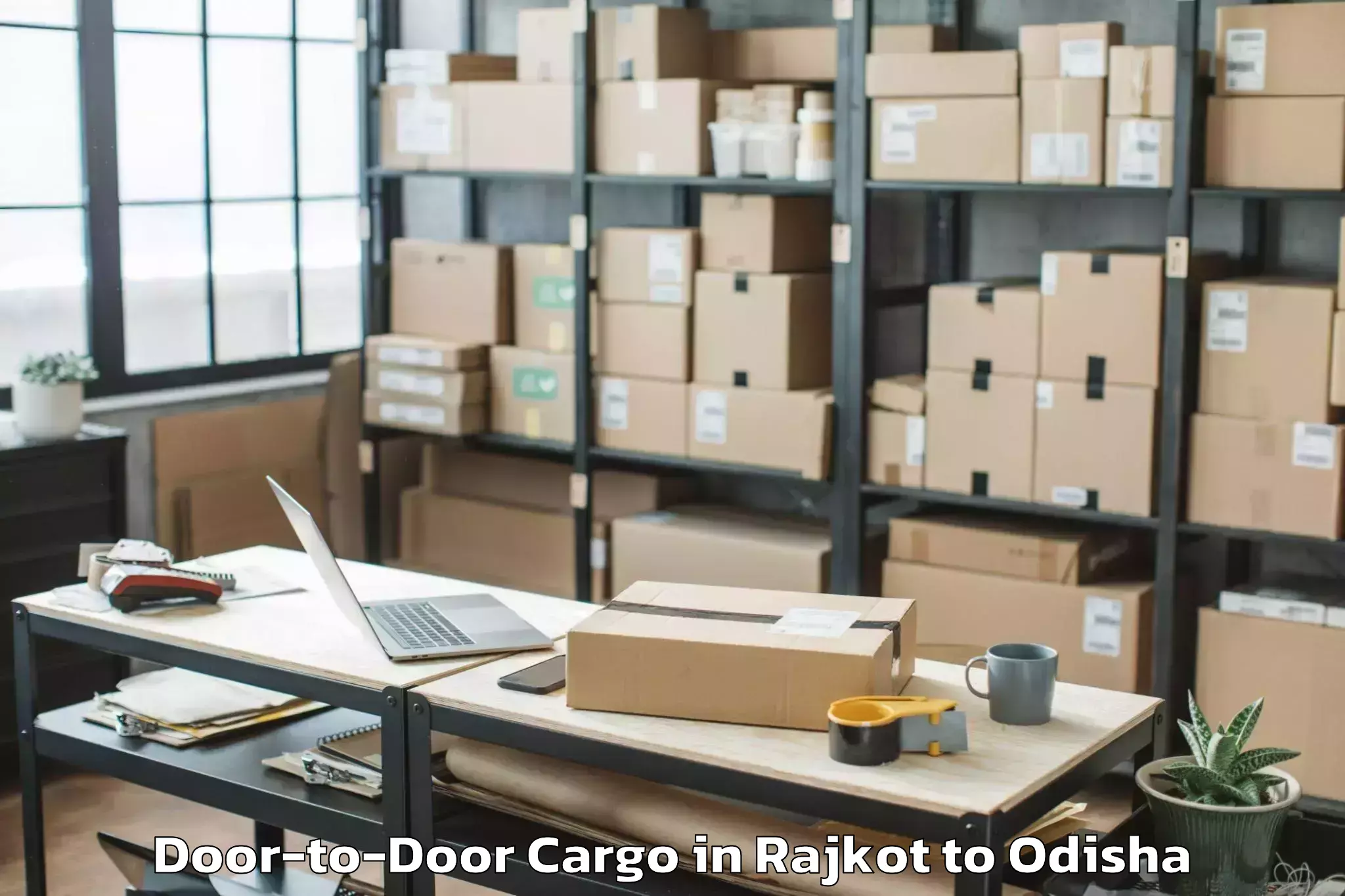 Book Rajkot to Lephripara Door To Door Cargo Online